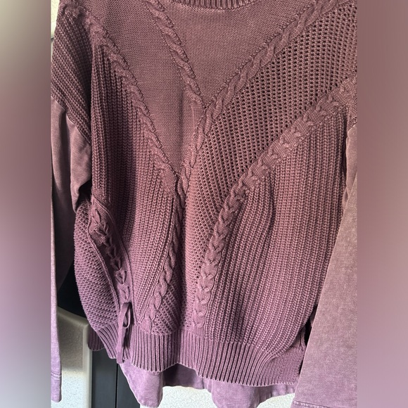 Minne brand sweater 100 %cotton purple color.Size Large - Picture 6 of 8